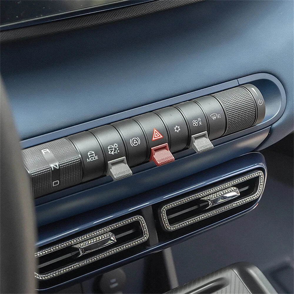 7Pcs Air Conditioning Control Button Knob Stickers for BYD Dolphin Seagull (2021–2023)