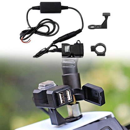 Dual USB Charger Adapter for Motorcycle Accessories (Waterproof)