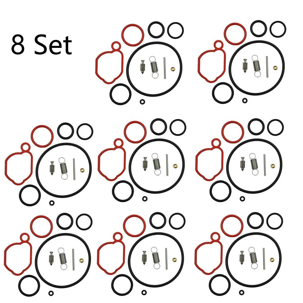 Set of 8 Carburetor Overhaul Kits for B&Stratton (590589, 08P502, 093J02, 09P602)