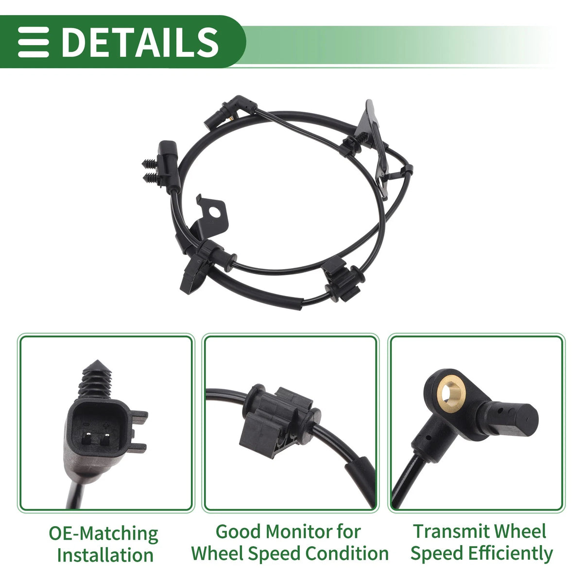 ABS Wheel Speed Sensor No. 4743869AC for Dodge Journey (2009–2020) Rear Left