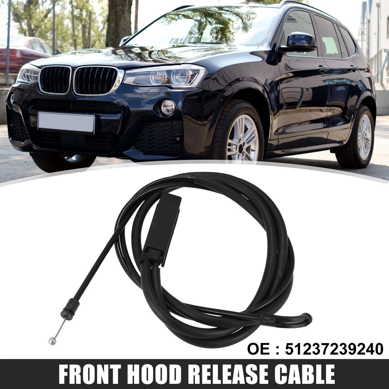 Engine Hood Release Cable Front for BMW 320i 335i 2006–2018