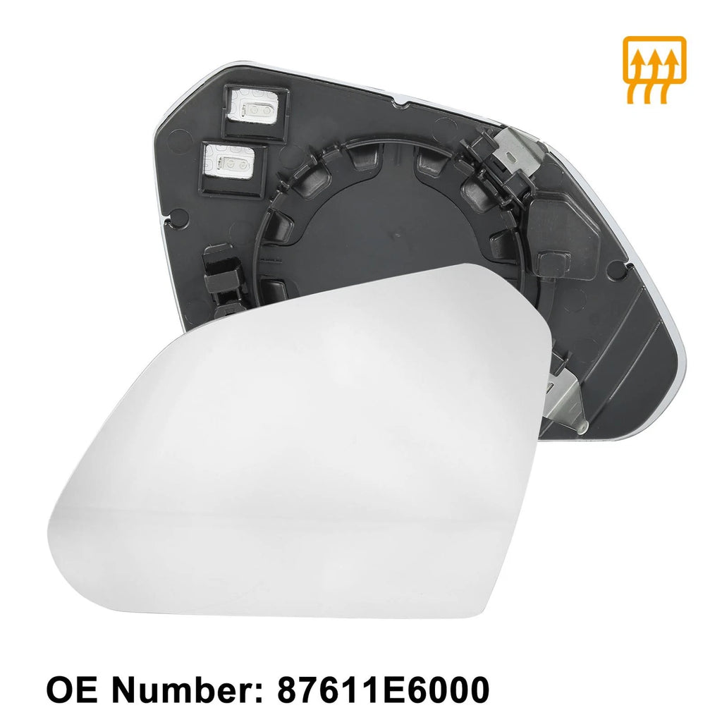 Left Side Heated Mirror Glass Replacement for Hyundai Sonata (2016–2017)