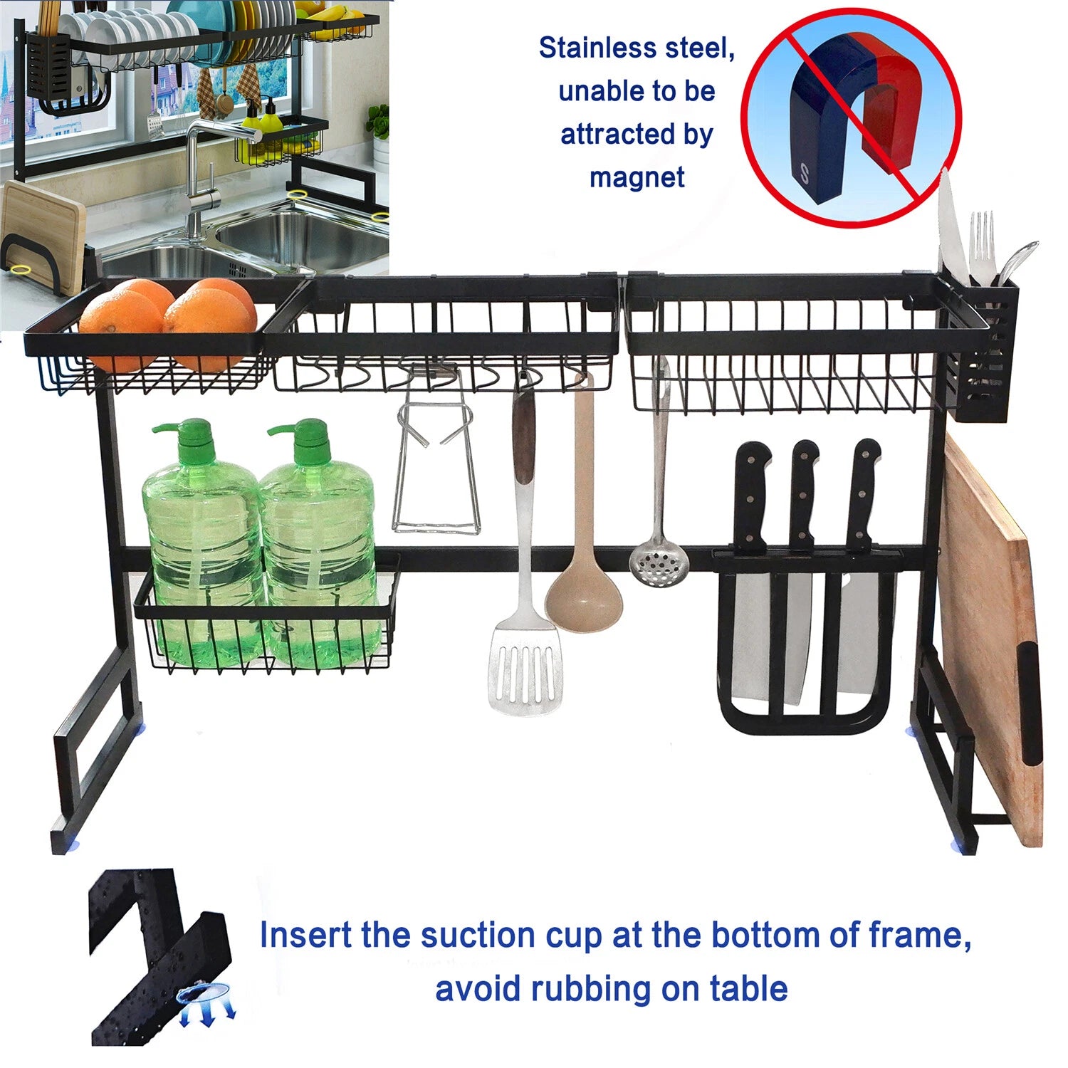 Over The Sink Dish Drying Rack for Kitchen (85CM)