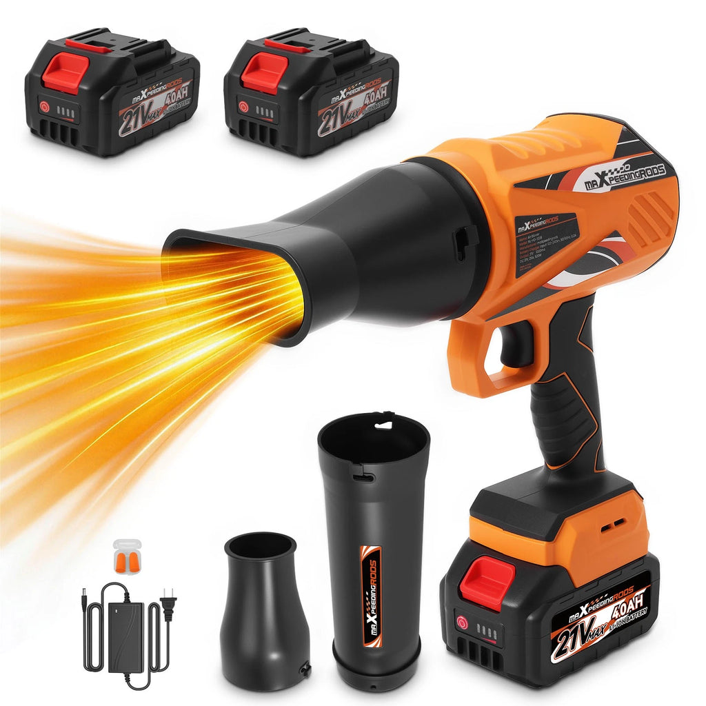 3X Nozzle Cordless Leaf Blower for (21V, 550CFM, 120MPH)