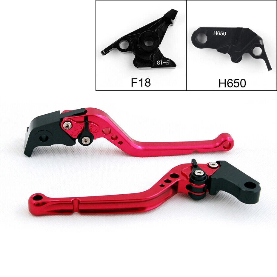 Long Brake Clutch Levers for Honda CBR650F/CB650F (2014–2015) F-18/H-65 Red