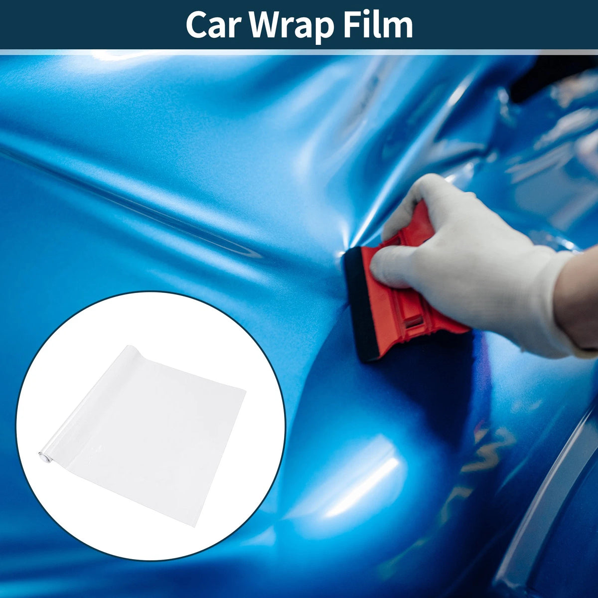 White Car Wrap Film for Universal Use (1.48ft x 59.84inch) 1 Pc