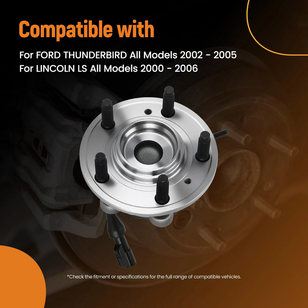 2pc Front Wheel Hub & Bearing for Ford Thunderbird (2002–2005) 5W432B663BB