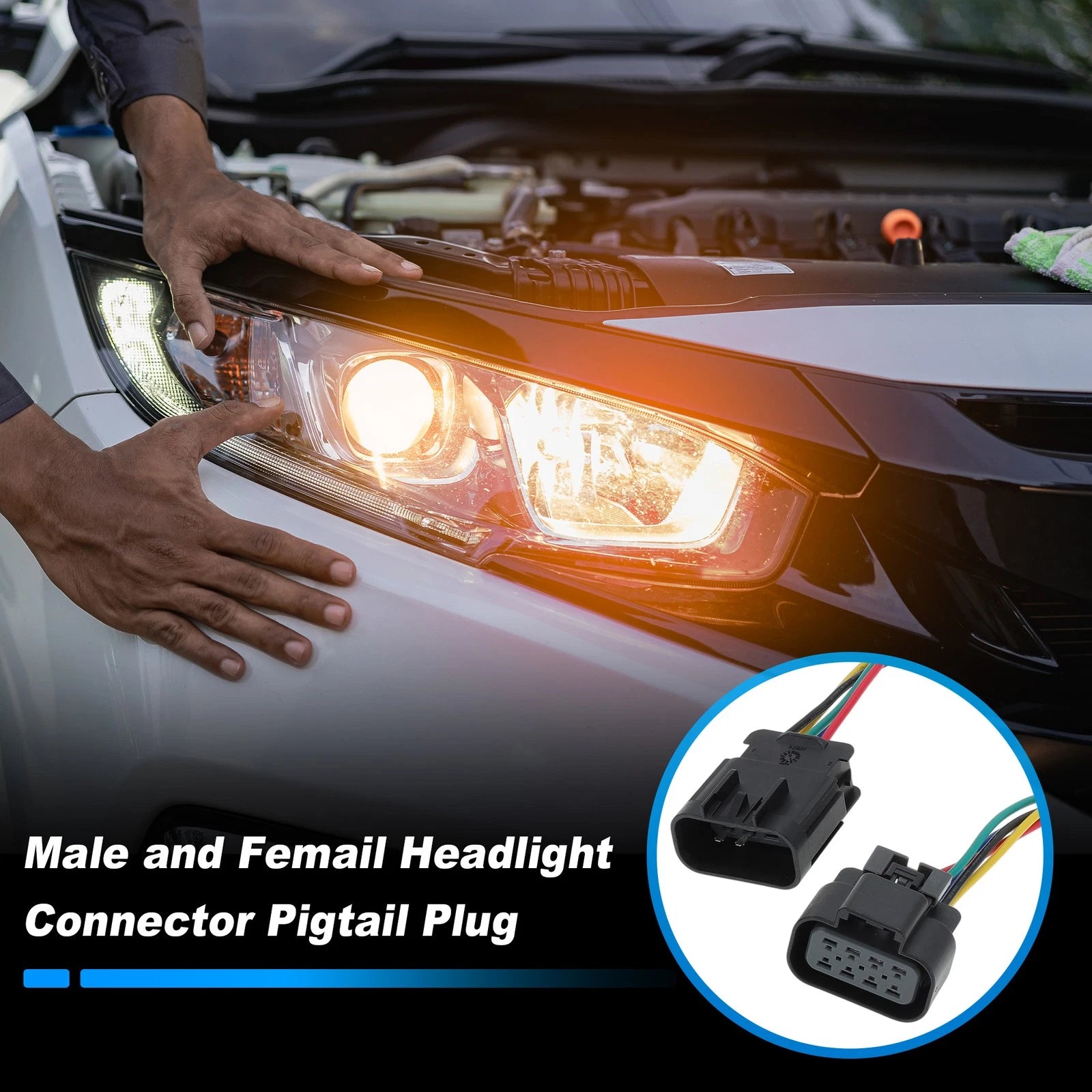 Headlight Connector Harness Plug Wire for Chevy Silverado (2014–2019)