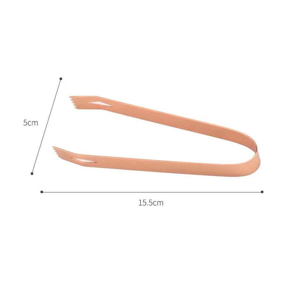 304 Stainless Steel Ice Tongs for Kitchen Use - Rose Gold Finish