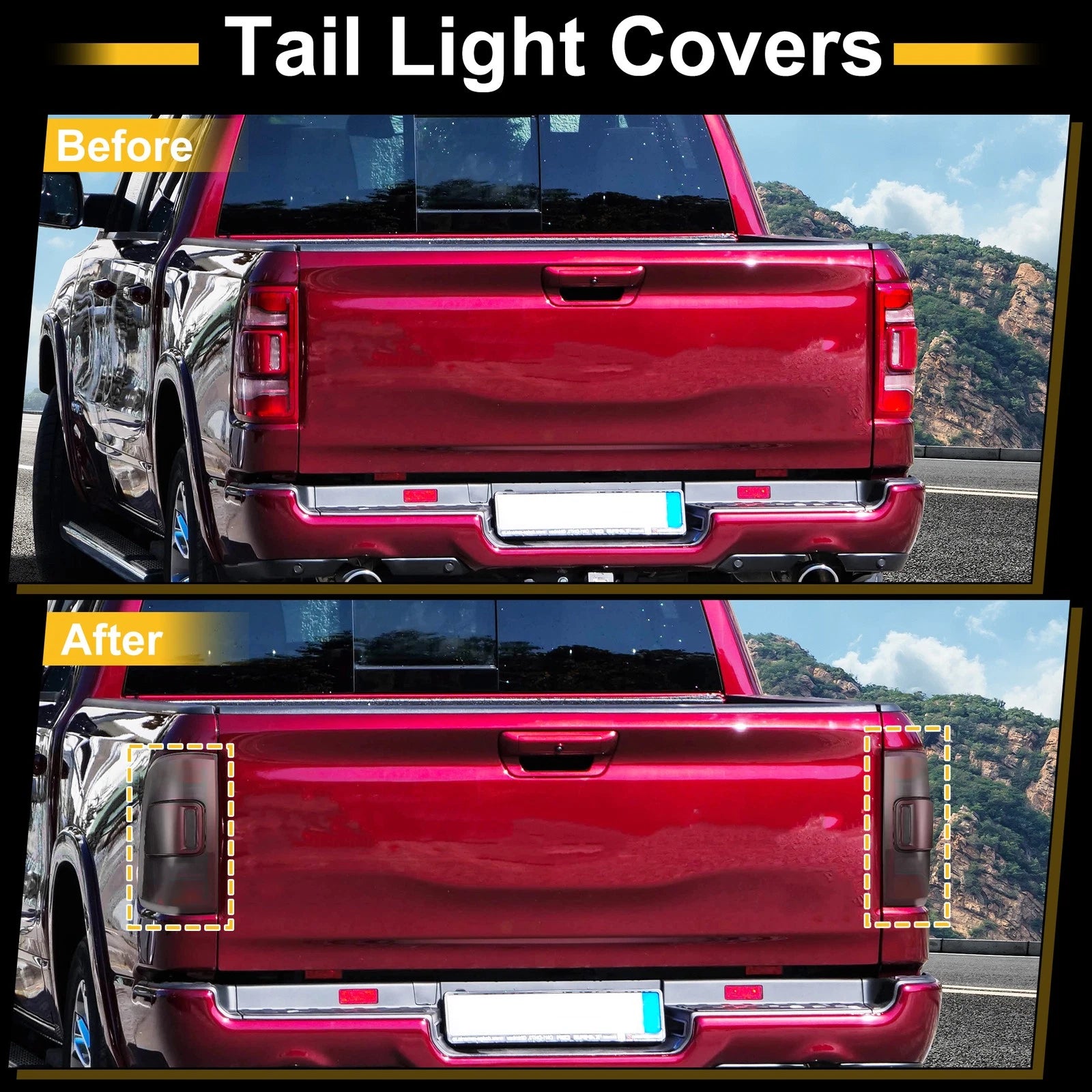 Tail Light Cover Trim for Dodge Ram 2019–2024