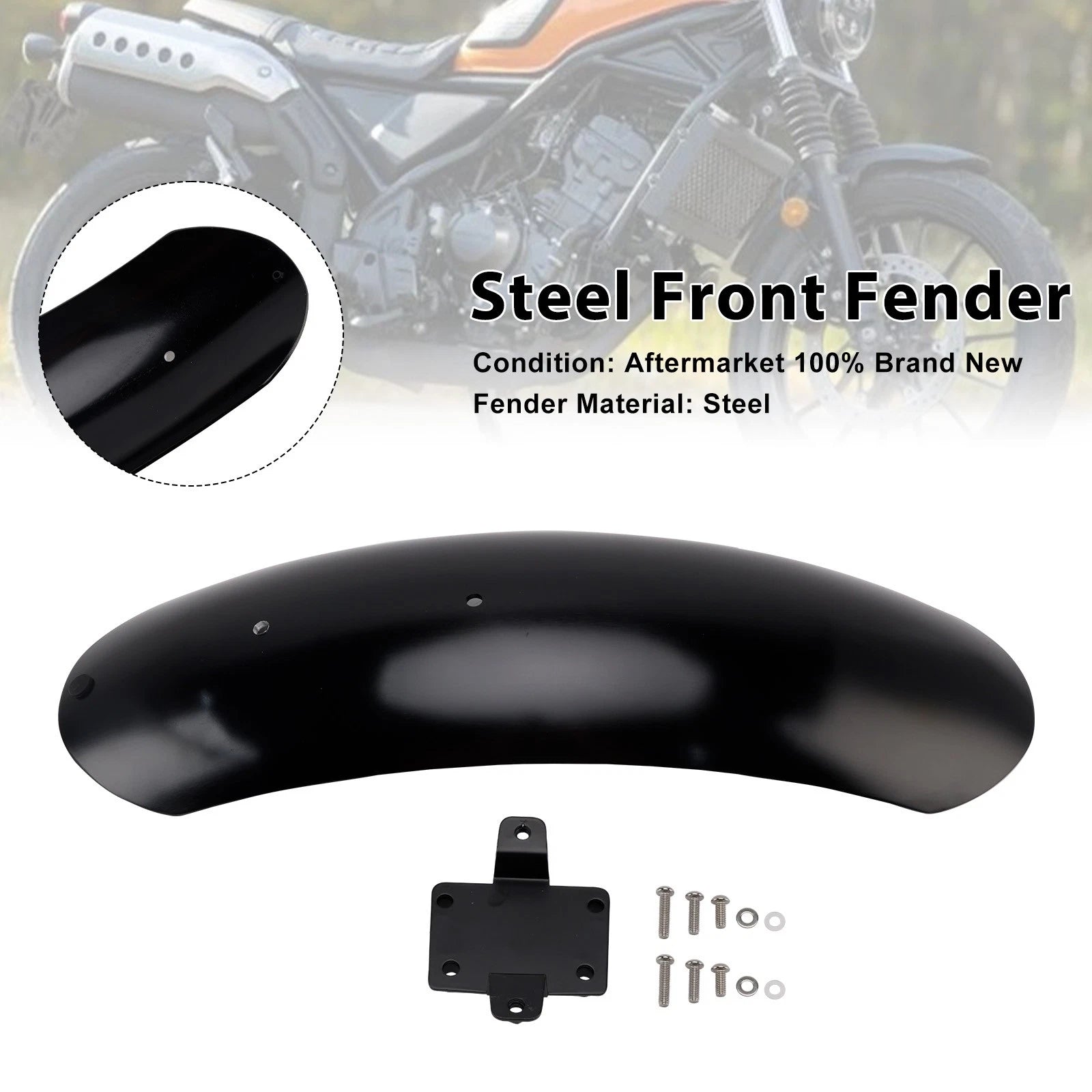 Steel Front Fender Mudguard for Honda CL250 CL300 CL500 SCL500 (2023–2025)