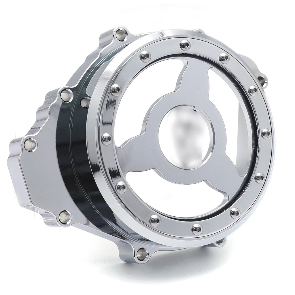 Chrome CNC Left Engine Stator Cover for Yamaha YZF R1 (1998–2003)