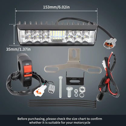 LED Headlight Light Bar Kit for Honda CRF250R CRF450R (2003–2008)