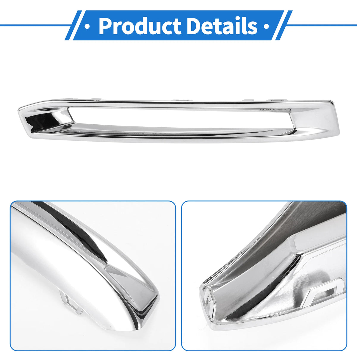 Front Left Fog Light Grill for Mercedes-Benz X166 GL (2013–2019) No.1668851774 Silver Tone
