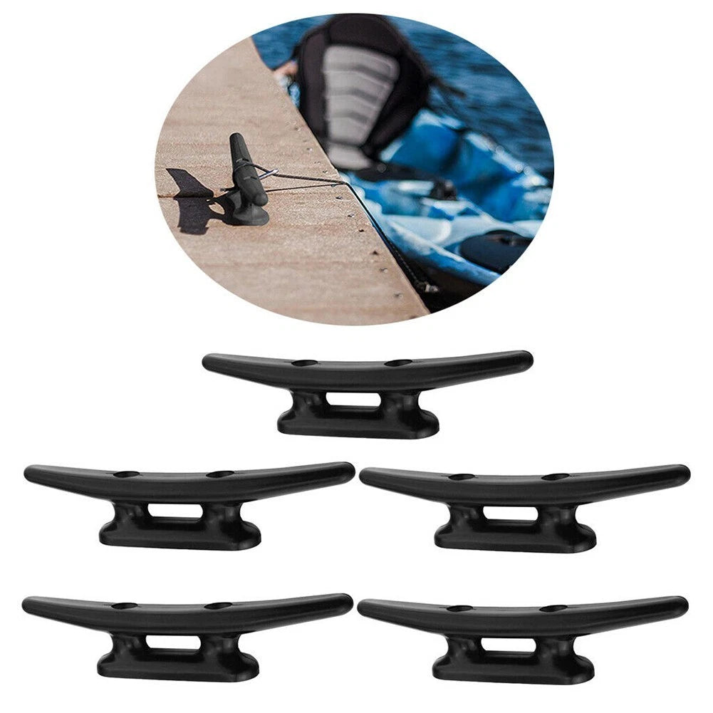 Set of 5 Deck Cleats for Boat Dock Rope (4")