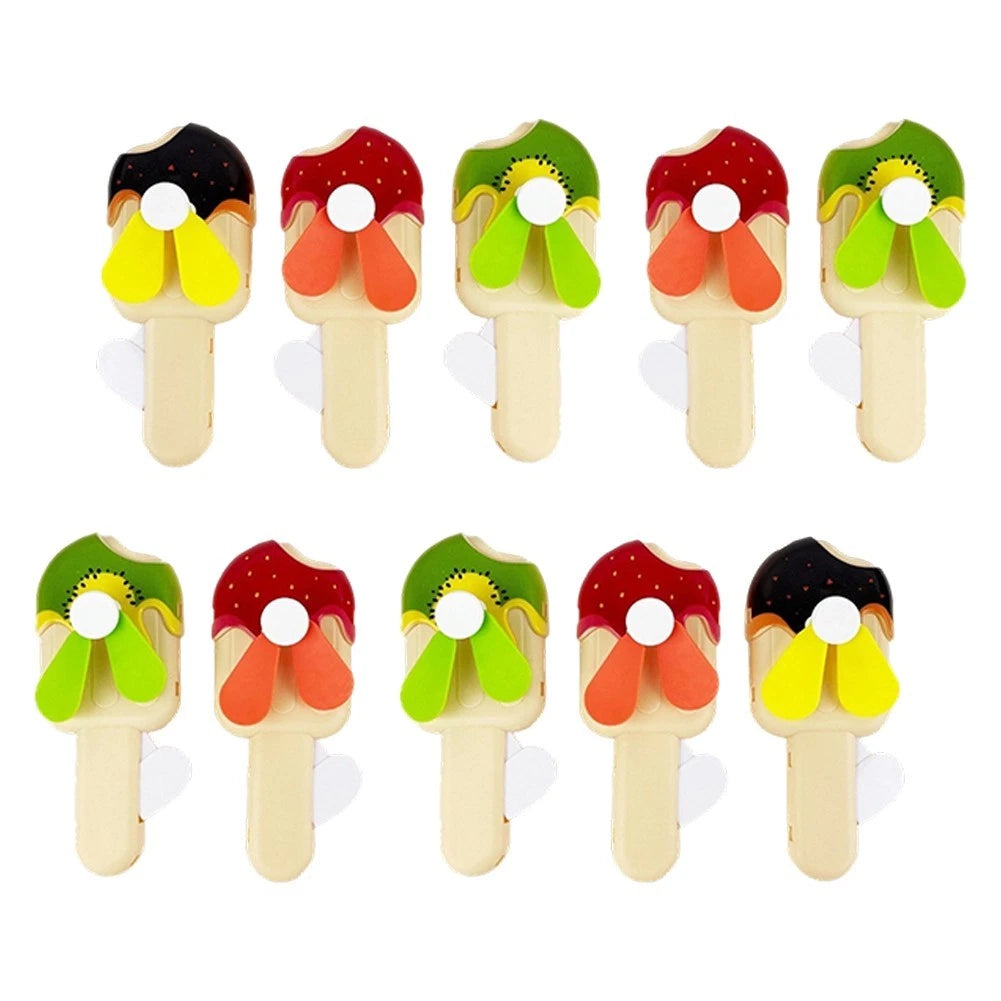 10X Portable Hand Cranked Fans for Outdoor Use (14x6cm, Multicolor)