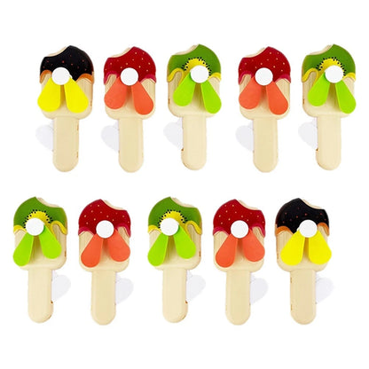 10X Portable Hand Cranked Fans for Outdoor Use (14x6cm, Multicolor)