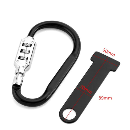 Universal Motorcycle Helmet Security Combination Lock Accessories Black