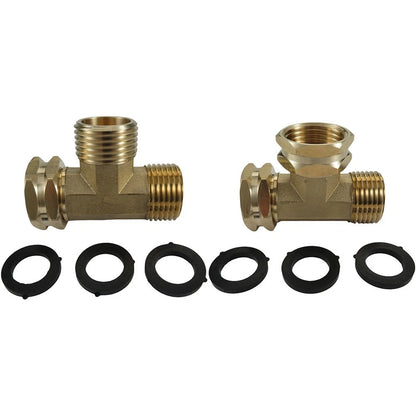 3-Way Swivel Pipe Tee Adapter for GHT Hose Splitter