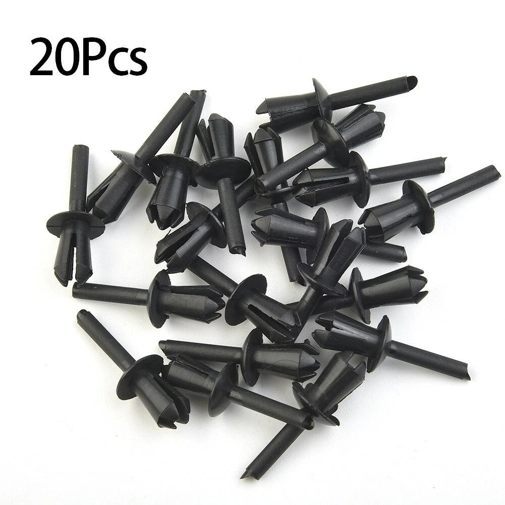 20x Black Rivet Clip for BMW E12 E28 E30 E34 E36 E39 E46 E60 (1975–2010)
