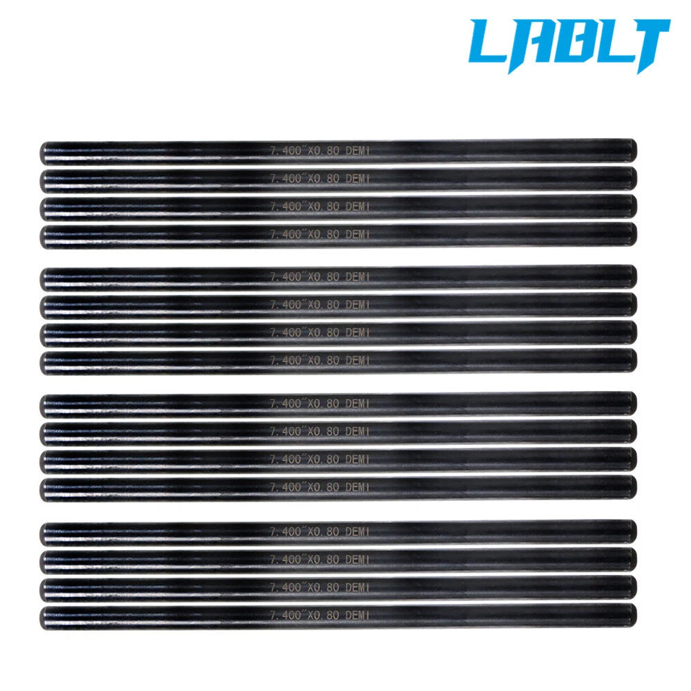16PCS Pushrods for GM LS LS1 LS3 4.8L 5.3L 5.7L 6.0L (Hardened 7.400")