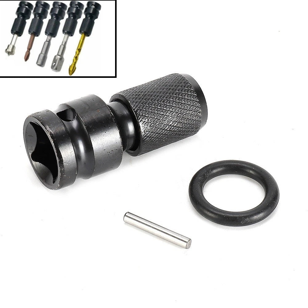 Ocket Chuck Converter for Drill Power Tools Set 1/4in Bits 1/2''