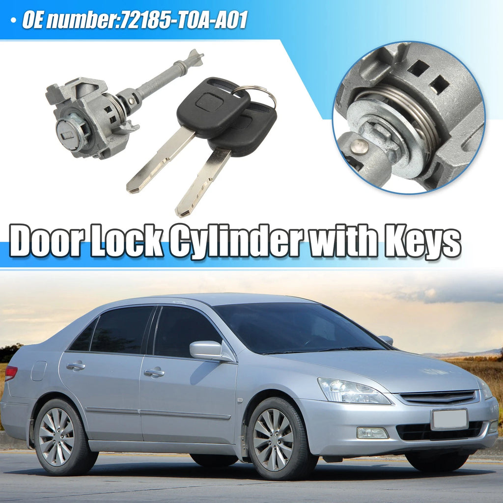 Door Lock Cylinder Kit with 2 Keys for Honda CRV (2012–2016)