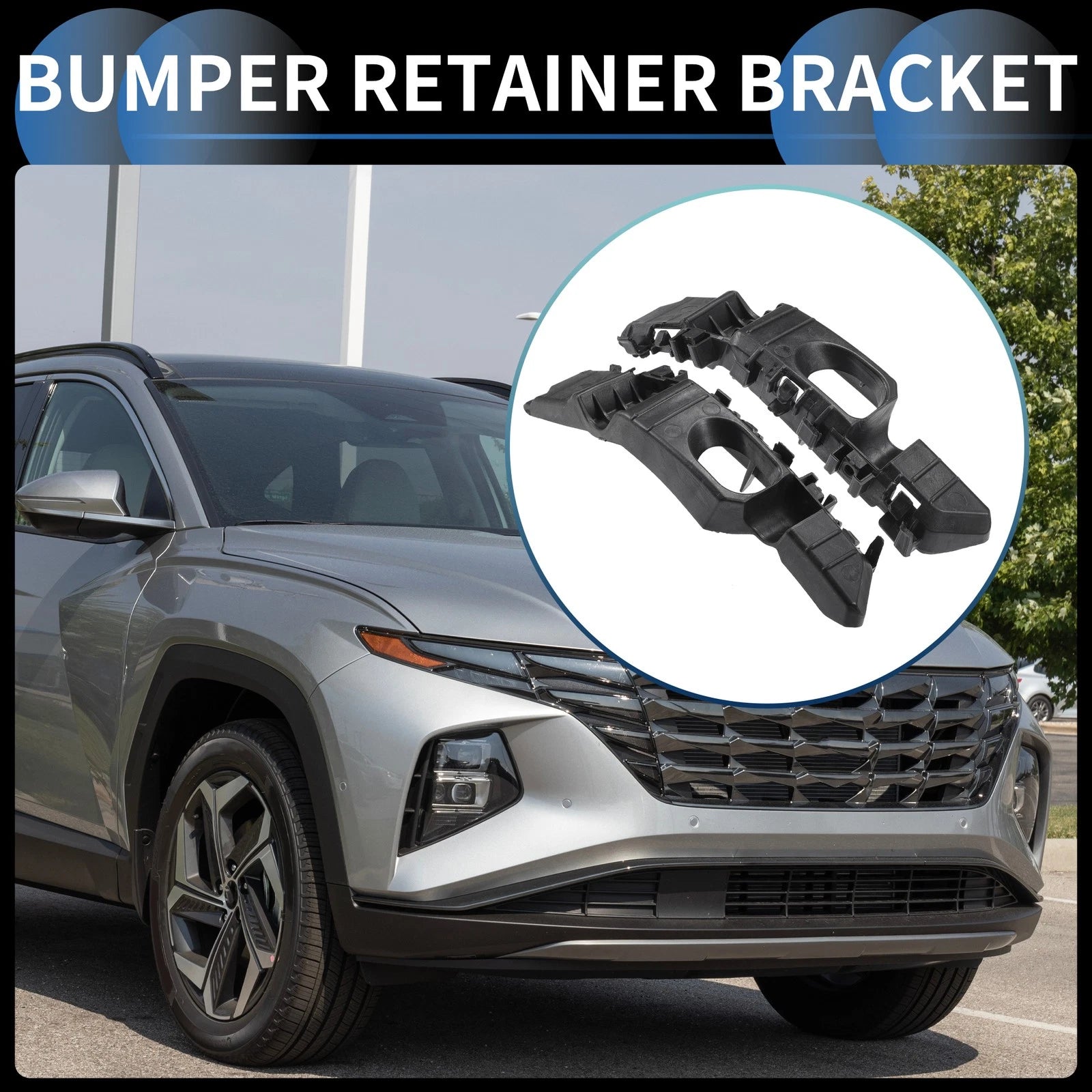 Front Bumper Retainer Bracket Pair for Hyundai Tucson (2022–2023)