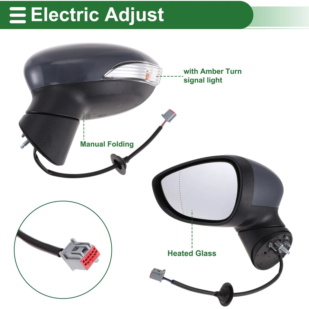 Left Side Door Mirror Replacement for Ford Fiesta Mk7 (2008–2012) Electric