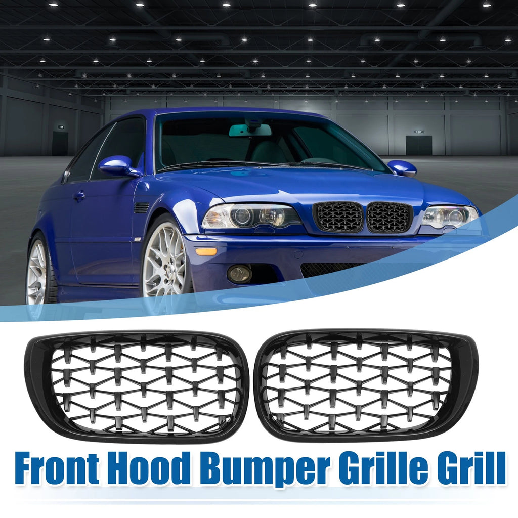 Front Hood Bumper Grille Pair Replacement for BMW 3 Series (2002–2005)