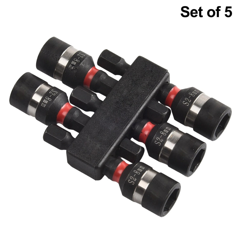 Magnetic Nut Driver Socket Bits for Power Drills (Hex Shank)