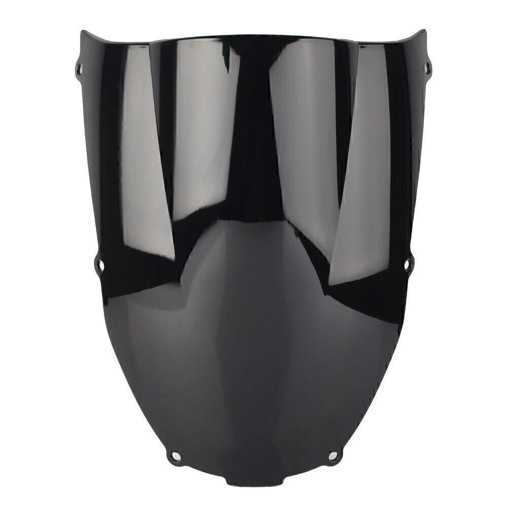 Front Windshield Double Bubble for Kawasaki Ninja ZX6R (2000–2002) Black