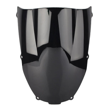 Front Windshield Double Bubble for Kawasaki Ninja ZX6R (2000–2002) Black