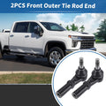 2pcs Front Outer Tie Rod End Links Replacement for Chevrolet Silverado (2007–2019)