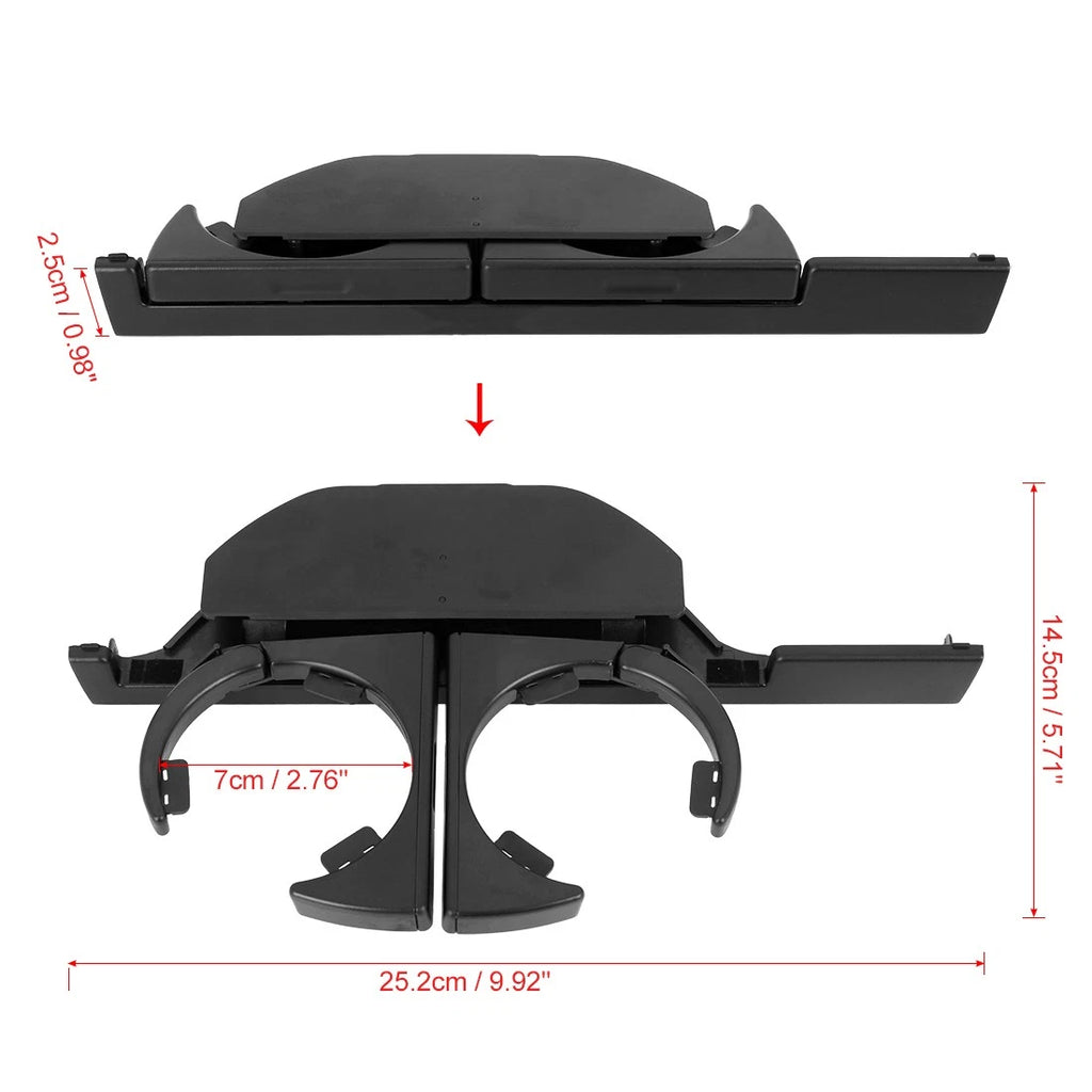 Car Center Console Cup Holder Replacement Black for BMW 530i (2001–2003)