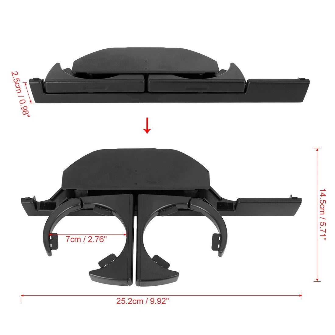 Car Center Console Cup Holder Replacement Black for BMW 530i (2001–2003)