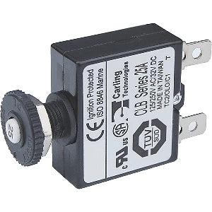 25A Push Button Thermal Circuit Breaker with Quick Connect Terminals
