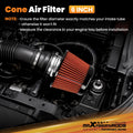 6 Inch Universal Cone Filter High Flow Intake 158mm Clamp-On Washable