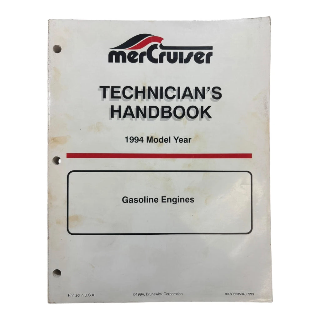 MerCruiser Technician's Handbook for Gasoline Engines (1994) 90-806535940