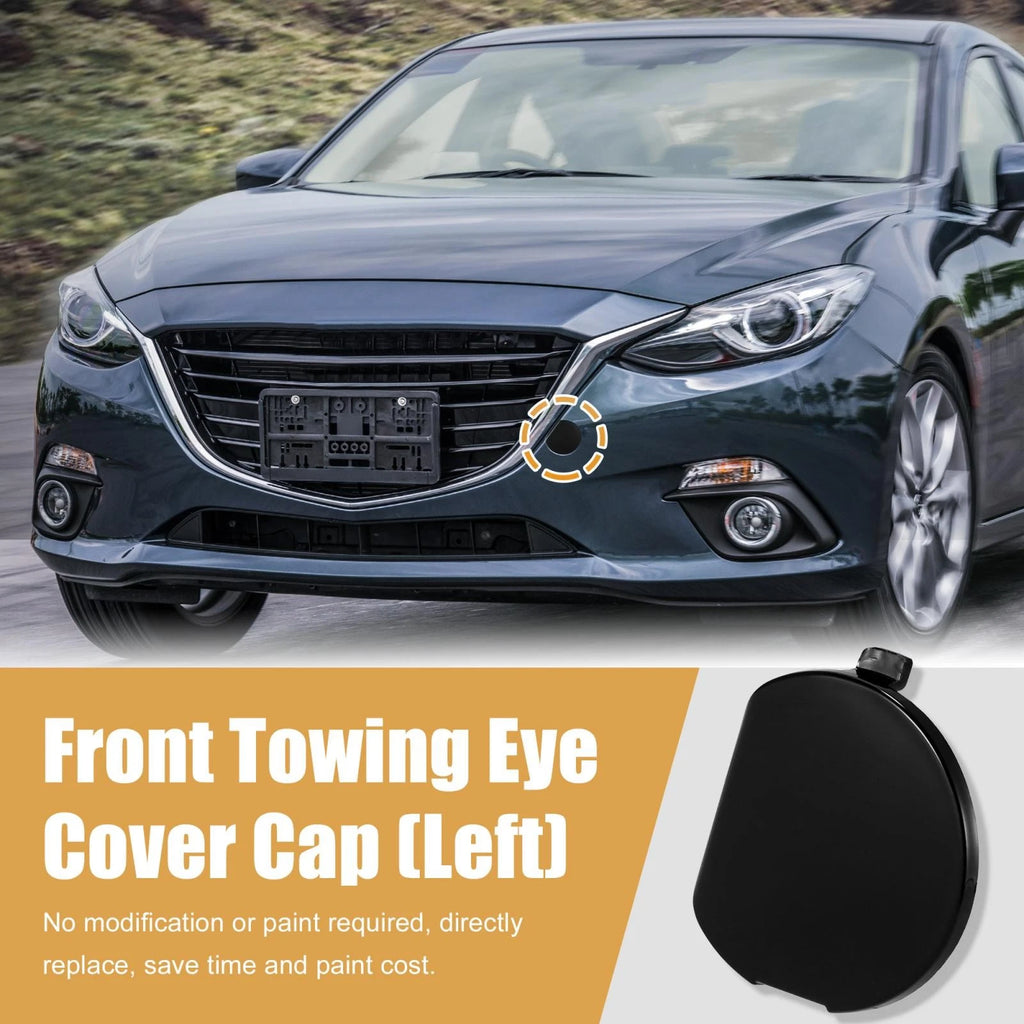 Front Tow Hook Eye Cover Cap Replacement for Mazda 3 (2014–2016)