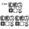Set of 3 Carburetor Gasket Kit for Kawasaki TH43 TH48, Shindaiwa B530 C250 C260