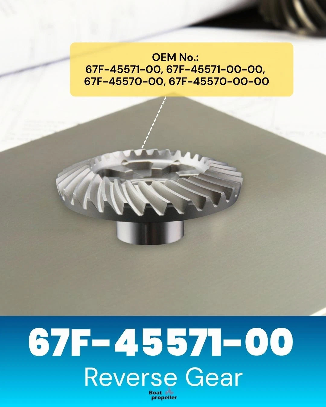 Reverse Gear 67F-45570-00 67F-45571 for Yamaha Outboard (75-100 HP)