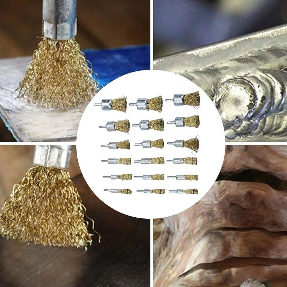 Wire Brush Set for Power Tool (1.2" 1" 6mm Shank)