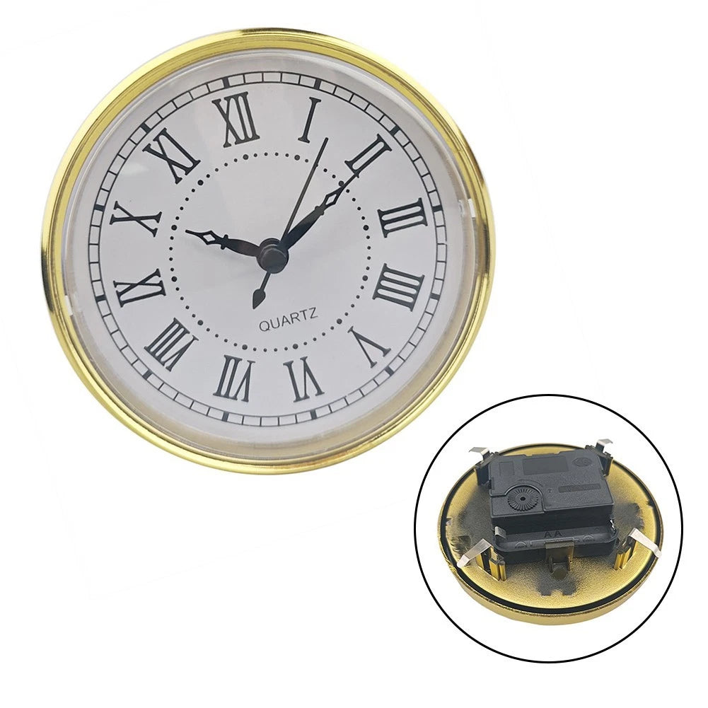 Elegant Mini Clock Insert with Quartz Movement for Crafts