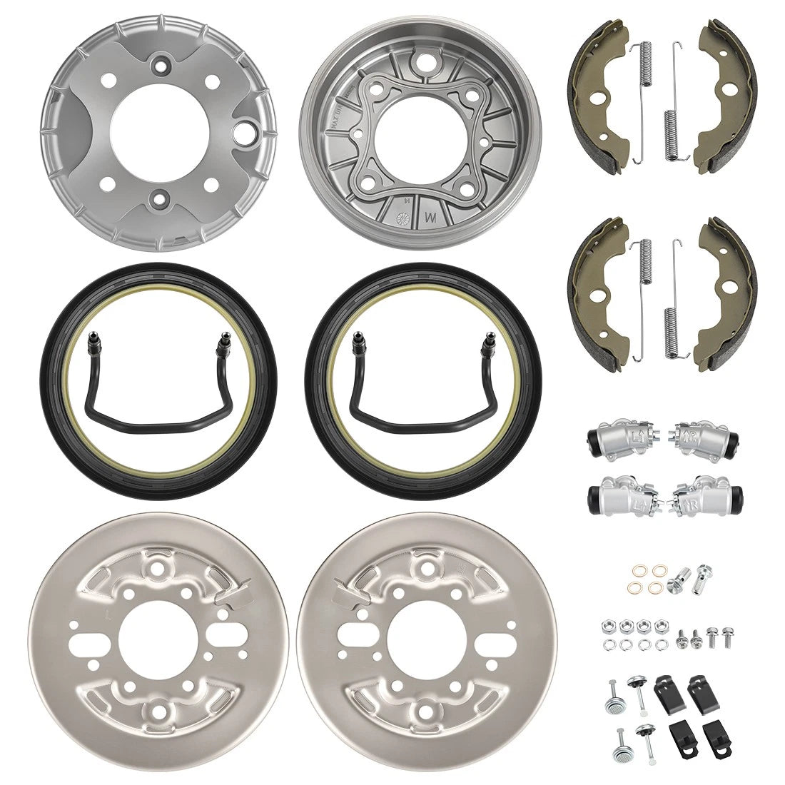 Front Brake Drum Hub Plate Shoes Kit for Honda FourTrax 300 TRX300FW (1995–2000)