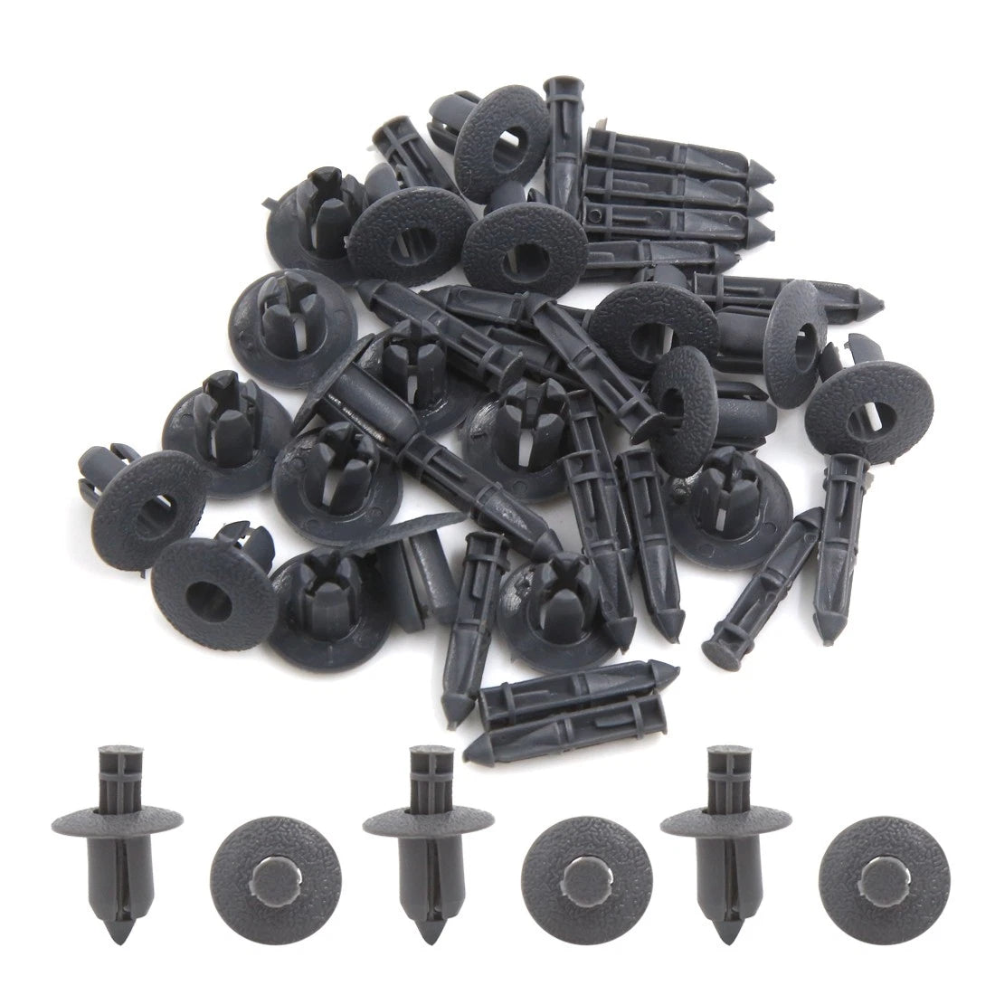 20pcs Push Type Rivet Fastener for Universal Applications (6.5mm Hole)