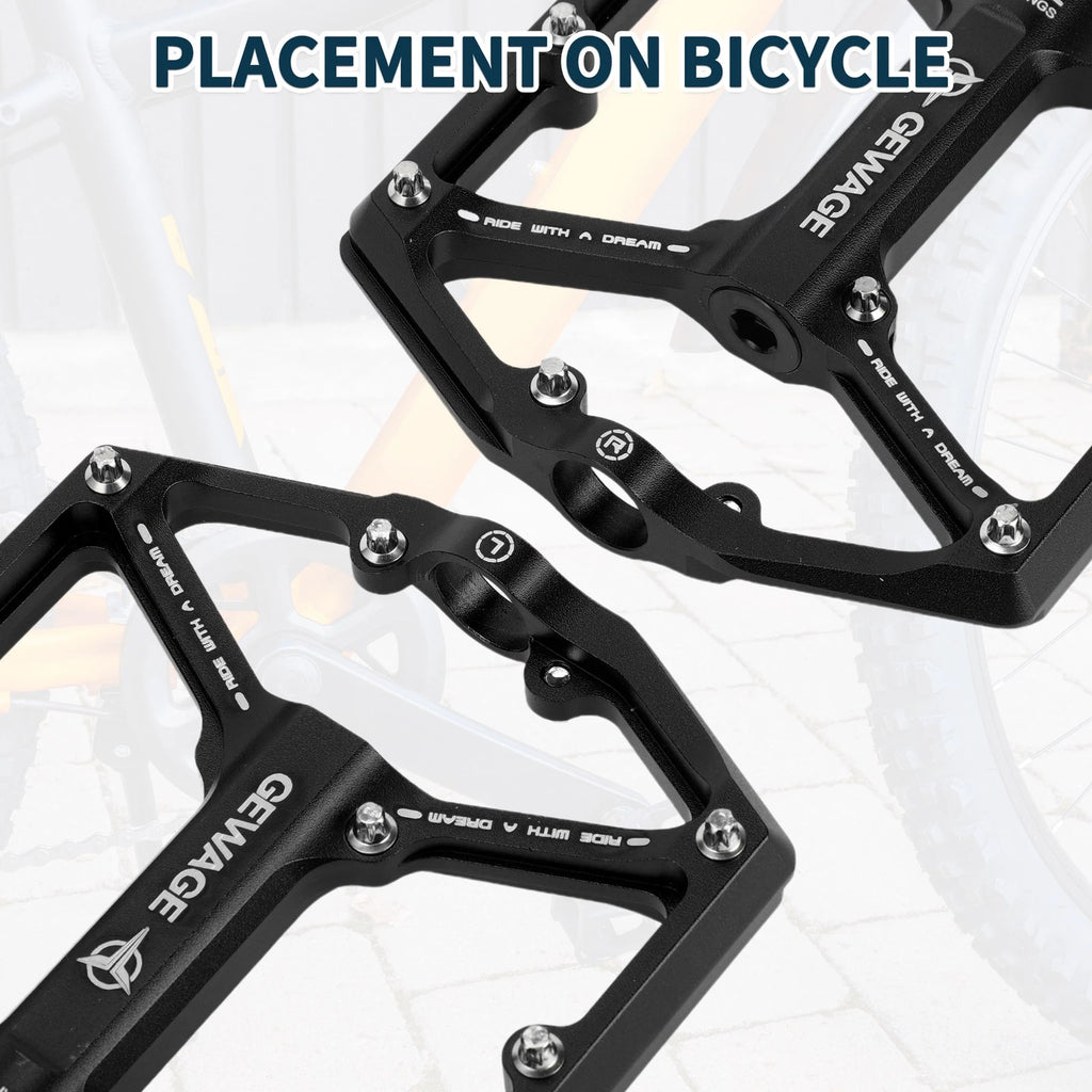 Bicycle Foot Peg Footrests Pedal Replacement for 9/16 Inch Axle Black Pair