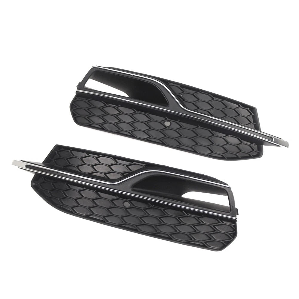 1 Pair Front Fog Light Bezel Honeycomb Grille for Audi A3 S3 (2013–2017)