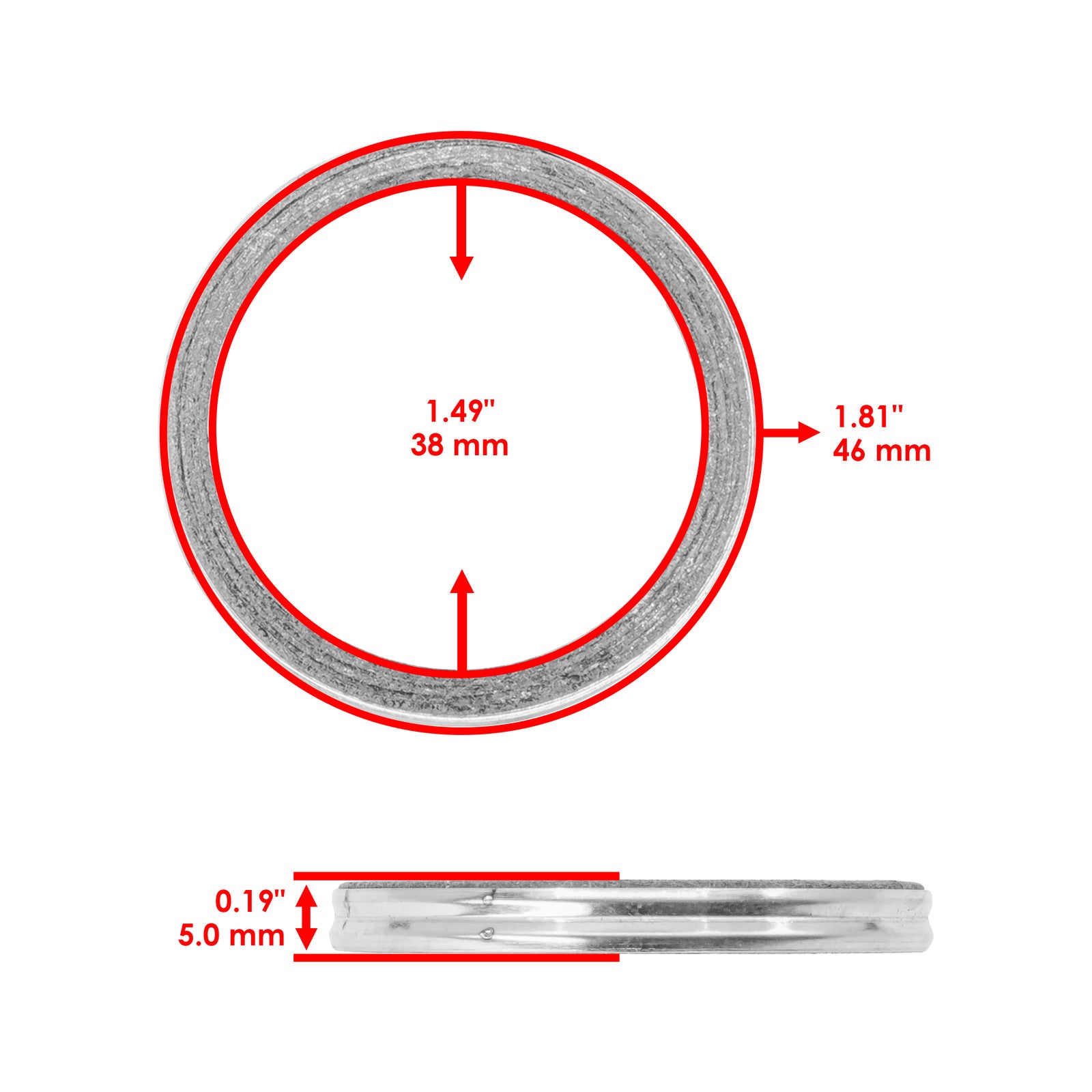 Exhaust Muffler Gaskets for Yamaha XT225 Serow 225 (1992–2000)