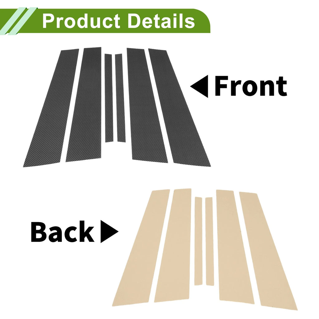 Door Pillar Window Trim 6 Pcs Replacement for BMW 3-Series (2019–2022)